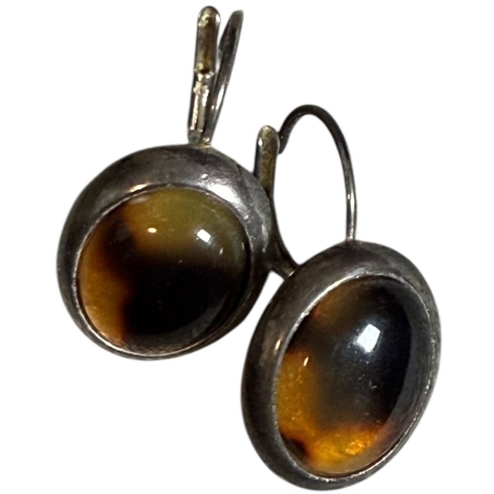 Ralph Lauren Tiger’s Eye Cabochon Necklace & Earrings - Picture 6 of 9